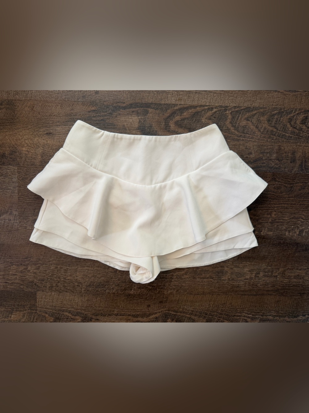 English Factory White Ruffle Skort